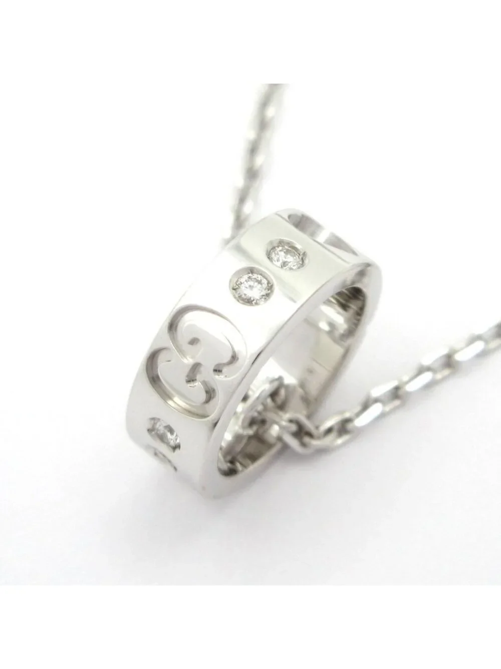 Gucci Necklace Icon Amor 18k White Gold Diamond